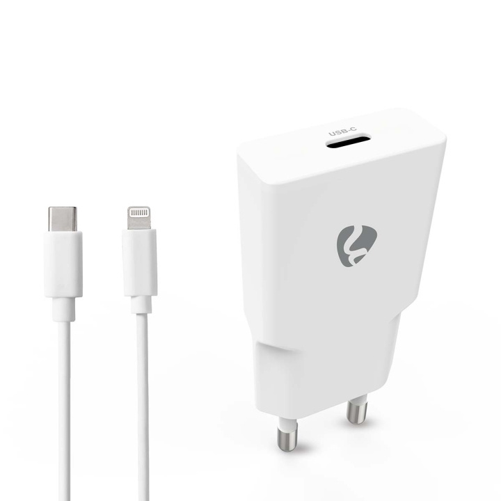 Nedis Wall Charger | PD3.0 | Quick charge feature | 1.67 / 2.22 / 3.0 A | Number of outputs: 1 | USB-C™ | Lightning 8-Pin (Loose) Cable | 1.00 m | Automatic Voltage Selection | White in the group SMARTPHONE & TABLETS / Chargers & Cables / Wall charger / Wall charger USB-C at TP E-commerce Nordic AB (D30535)
