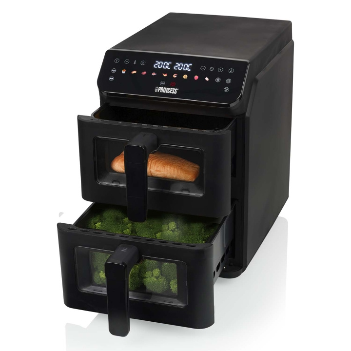 Princess Airfryer Staplad 2x5L 3000W - 182490 in the group HOME, HOUSEHOLD & GARDEN / Household appliances / Airfryers & Fryers at TP E-commerce Nordic AB (D30604)