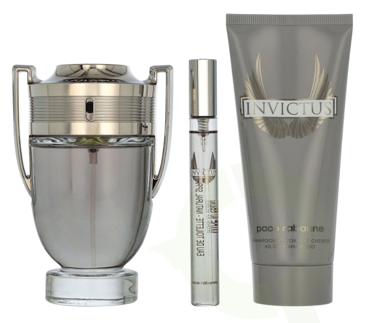 Paco Rabanne Invictus Giftset 210 ml Edt Spray 100ml/Shower gel 100ml/Edt Spray 10ml in the group BEAUTY & HEALTH / Fragrance & Perfume / Perfumes / Perfume sets at TP E-commerce Nordic AB (D30703)