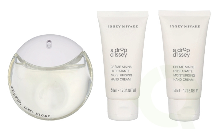 Issey Miyake A Drop D\'Issey Giftset 150 ml Edp Spray 50ml/2x Hand Cream 50ml in the group BEAUTY & HEALTH / Fragrance & Perfume / Perfumes / Perfume sets at TP E-commerce Nordic AB (D30725)