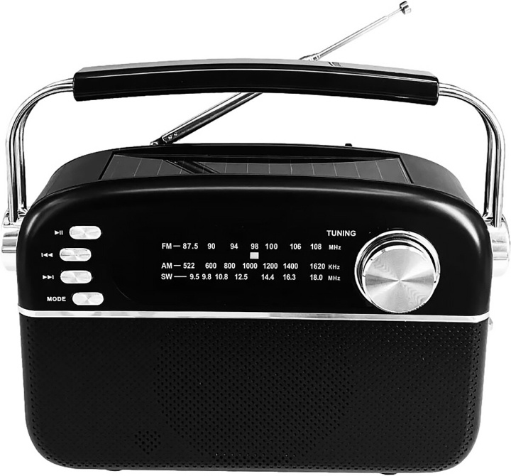 Manta FM/AW/SW portable radio with solar panel in the group HOME ELECTRONICS / Audio & Picture / Home cinema, Hifi & Portable / Radio & Alarm clocks / Radio at TP E-commerce Nordic AB (D30842)