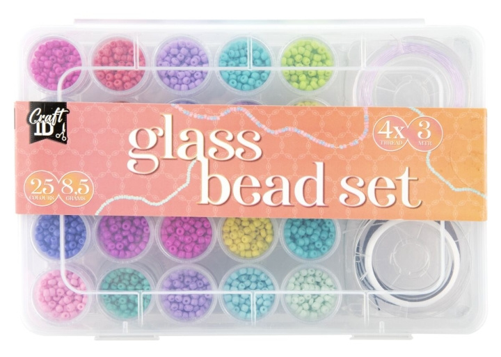 Craft ID Glass bead mix, 25 colours (CR1406/GE) in the group TOYS, KIDS & BABY PRODUCTS / Toys / Crafts at TP E-commerce Nordic AB (D30907)