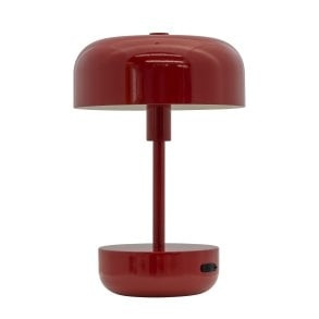 Dyberg-Larsen Haipot LED rechargeable table lamp - Dark Red - Height: Approximately 25 cm, Diameter: Approximately 15 cm in the group HOME ELECTRONICS / Lighting / Table lamps at TP E-commerce Nordic AB (D31006)