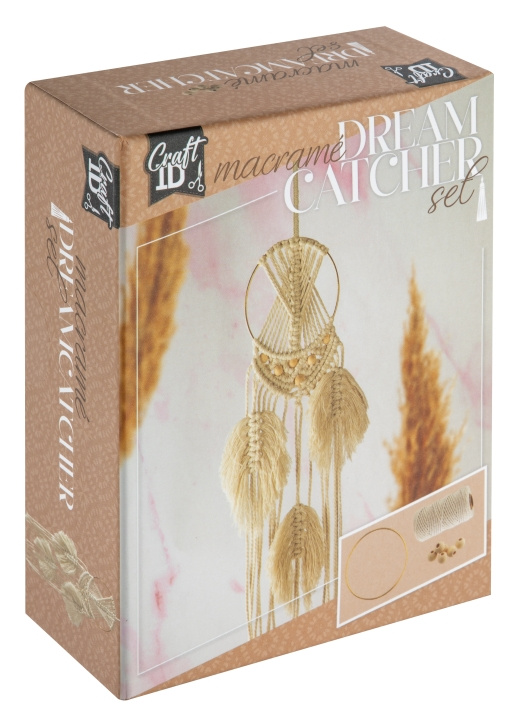 Craft ID Macrame set wallhanger - feathers (CR1726/GE) in the group Sport, leisure & Hobby / Hobby / DIY Kit at TP E-commerce Nordic AB (D31106)