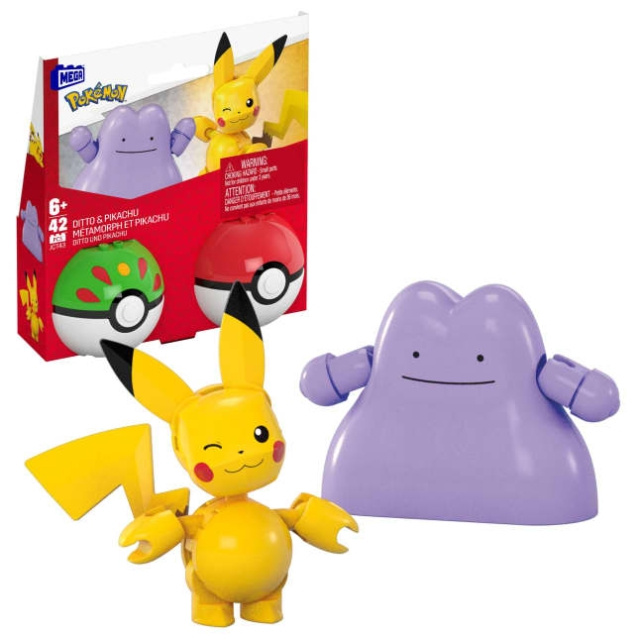 Megabloks MEGA - Pokémon Poké Ball 2-Pack Building - Pikachu & Ditto (JCT43) in the group TOYS, KIDS & BABY PRODUCTS / Toys / Building toys / Toy blocks at TP E-commerce Nordic AB (D31118)