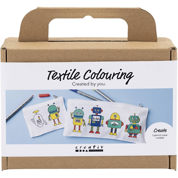 Creative Toys Creative - Mini Craft Kit Textile Colouring, Robot, primary colours, 1 pack - (977806) in the group TOYS, KIDS & BABY PRODUCTS / Toys / Crafts at TP E-commerce Nordic AB (D31190)