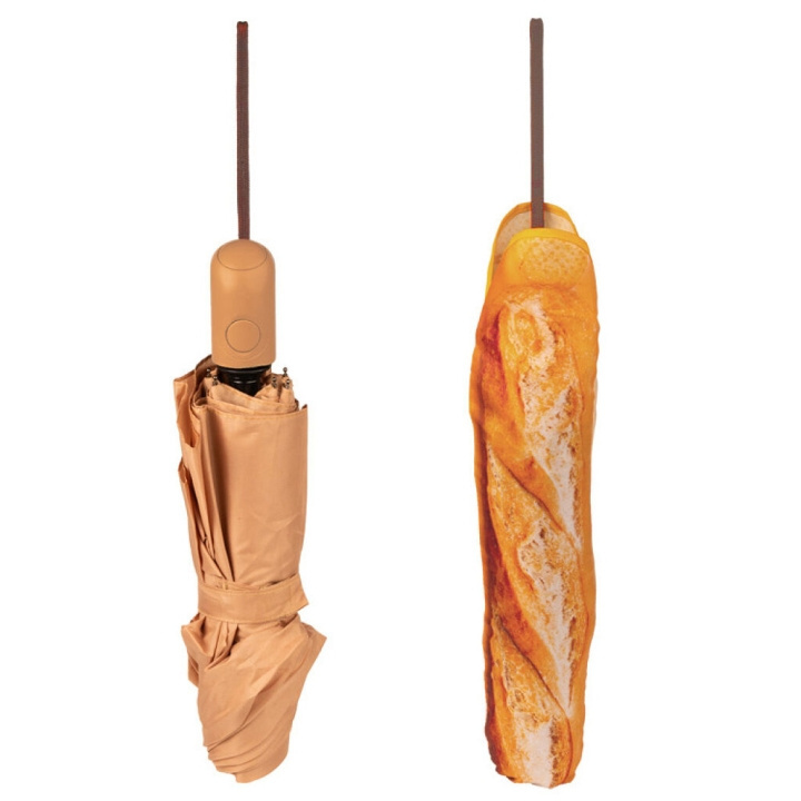 Kikkerland Baguette Umbrella - Tan - 5.75 cm x 30.5 cm closed, 34 x 18.5 x 17 cm opened in the group Sport, leisure & Hobby / Fun stuff / Fun stuff at TP E-commerce Nordic AB (D31221)