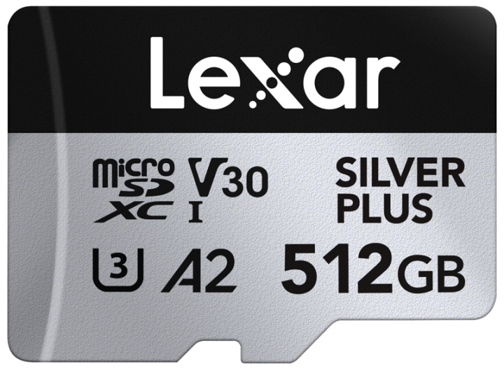 Lexar microSDXC Professional SILVER Plus UHS-I/U3/A2/4K R205/W150 (V30) - SILVER - 512GB in the group HOME ELECTRONICS / Storage media / Memory cards / MicroSD/HC/XC at TP E-commerce Nordic AB (D31236)