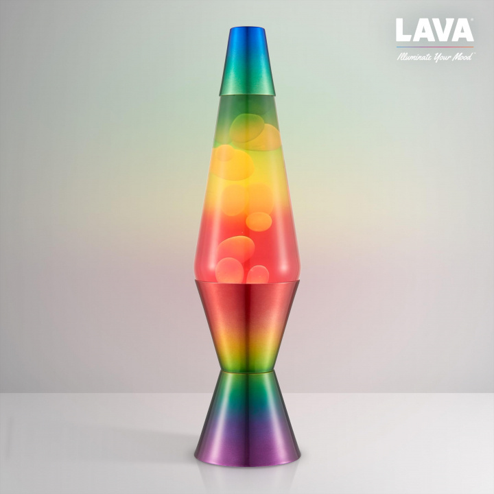 Lavazza Lamp - White/Tri-colour, Rainbow Base - 37 cm in the group TOYS, KIDS & BABY PRODUCTS / Children\'s room / Baby lamps / Table lamps at TP E-commerce Nordic AB (D31265)