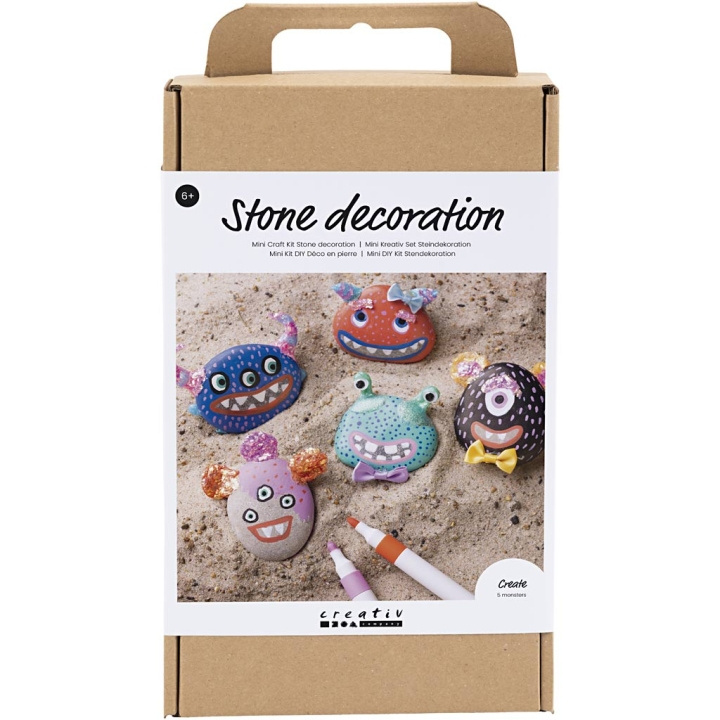 DIY Kit Craft Kit - Stone Decoration - Monster (977677) in the group Sport, leisure & Hobby / Hobby / DIY Kit at TP E-commerce Nordic AB (D31302)