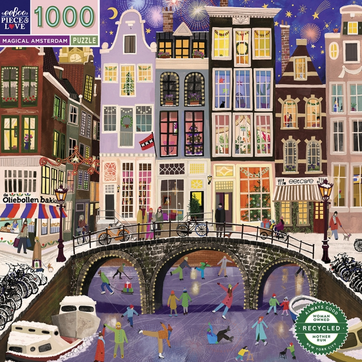 eeBoo Puzzle 1000 pcs - Magical Amsterdam - (EPZTAMD in the group Sport, leisure & Hobby / Hobby / Puzzle at TP E-commerce Nordic AB (D31355)