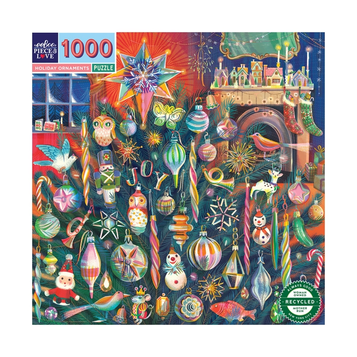 eeBoo Puzzle 1000 pcs - Holiday Ornaments - (EPZTHYO) in the group Sport, leisure & Hobby / Hobby / Puzzle at TP E-commerce Nordic AB (D31356)