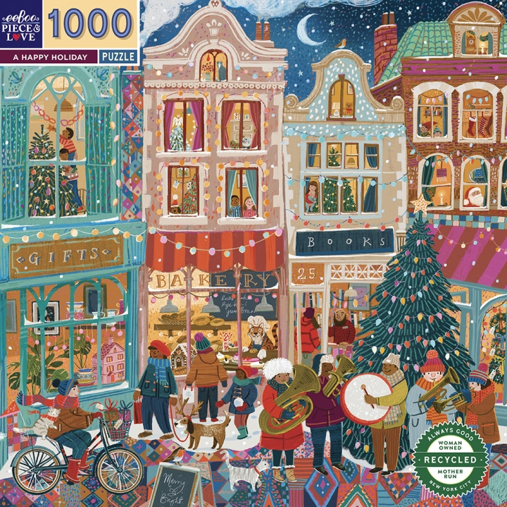 eeBoo Puzzle 1000 pcs - A Happy Holiday (EPZTHOD) in the group Sport, leisure & Hobby / Hobby / Puzzle at TP E-commerce Nordic AB (D31379)