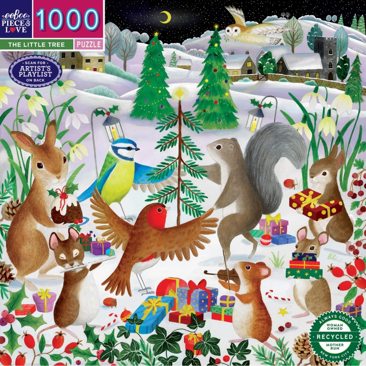 eeBoo Puzzle 1000 pcs - The Little Christmas Tree (EPZTTLT) in the group Sport, leisure & Hobby / Hobby / Puzzle at TP E-commerce Nordic AB (D31382)