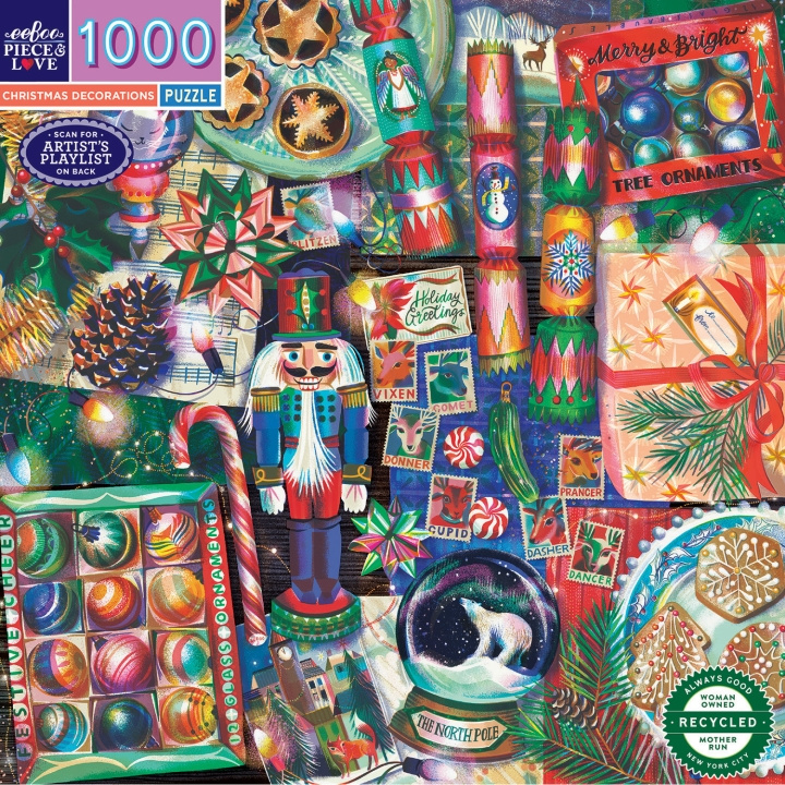 eeBoo Puzzle 1000 pcs - Christmas Decoration (EPZTCDR) in the group Sport, leisure & Hobby / Hobby / Puzzle at TP E-commerce Nordic AB (D31383)