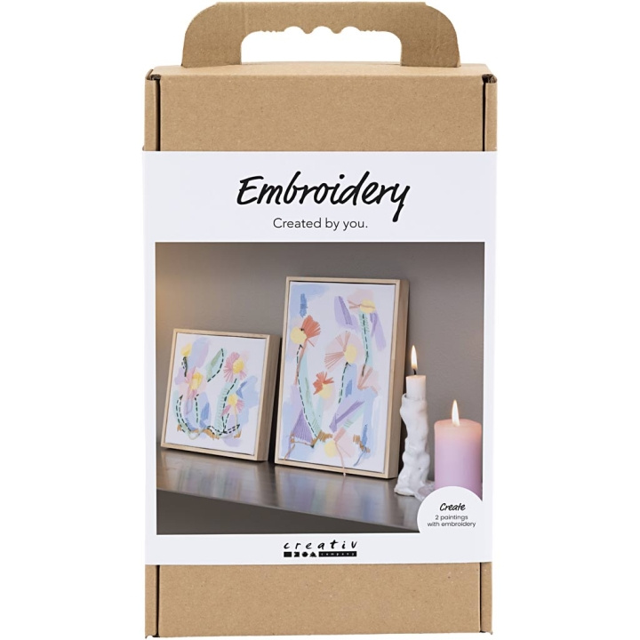 Craft Kit Embroidery - Pictures - pastel colours (977862) in the group TOYS, KIDS & BABY PRODUCTS / Toys / Crafts at TP E-commerce Nordic AB (D31398)