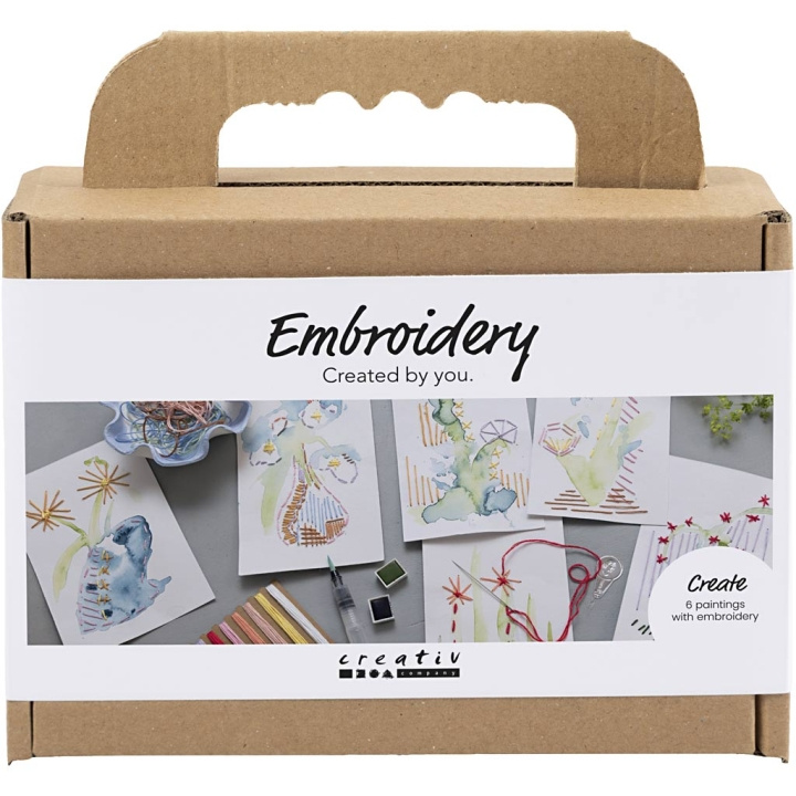 Creativ Company Mini Craft Kit Embroidery - Paintings with embroidery - assorted colours (977860) in the group Sport, leisure & Hobby / Hobby / DIY Kit at TP E-commerce Nordic AB (D31406)