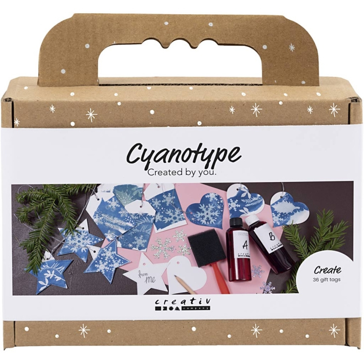 Creativ Company Mini Craft Kit Cyanotype - Gift labels - blue - silver (977855) in the group Sport, leisure & Hobby / Hobby / DIY Kit at TP E-commerce Nordic AB (D31411)
