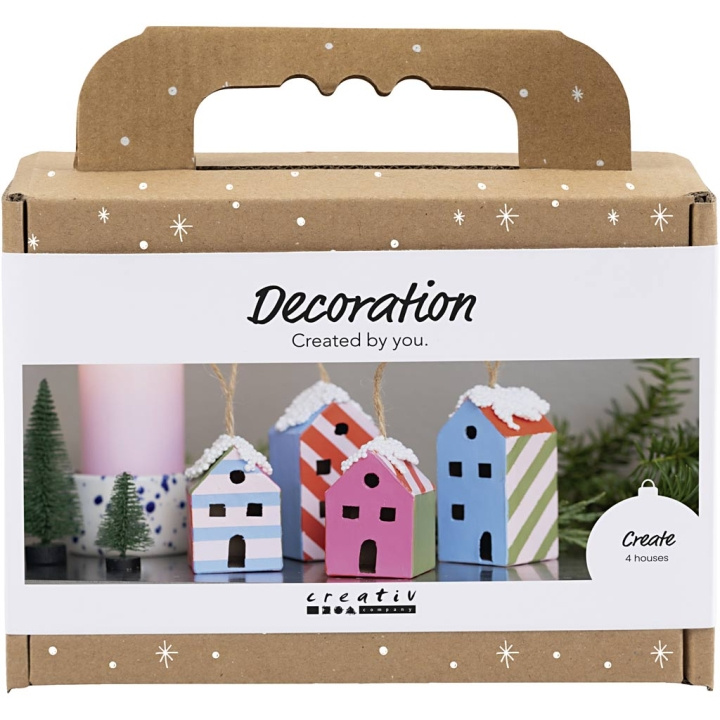 Creativ Company Mini Craft Kit Decoration - Houses - colorful (977838) in the group Sport, leisure & Hobby / Hobby / DIY Kit at TP E-commerce Nordic AB (D31436)