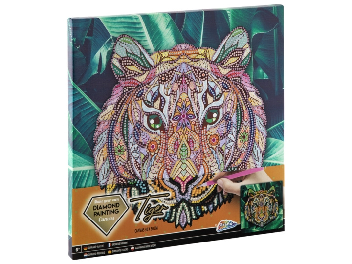 Grafix Diamond Painting on Canvas Tiger 30 x 30 cm - (K-260008) in the group TOYS, KIDS & BABY PRODUCTS / Toys / Crafts at TP E-commerce Nordic AB (D31466)