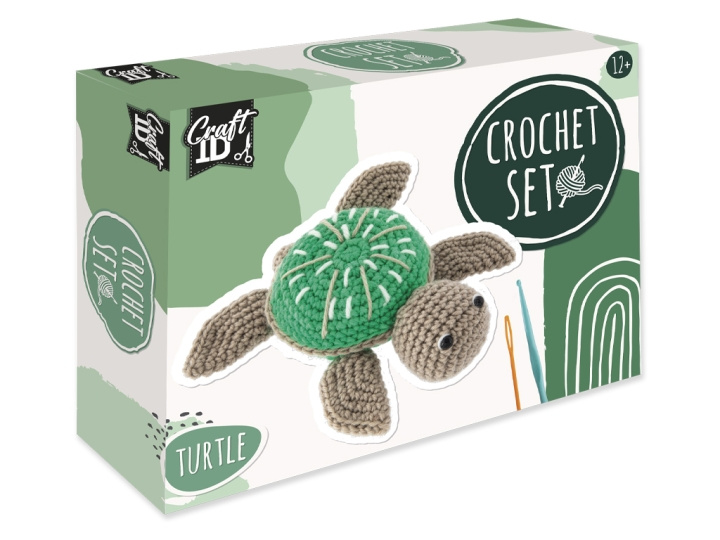Craft ID Crochet kit Turtle, 14,5x4x16 cm - (K-CR1706/GE) in the group TOYS, KIDS & BABY PRODUCTS / Toys / Crafts at TP E-commerce Nordic AB (D31468)