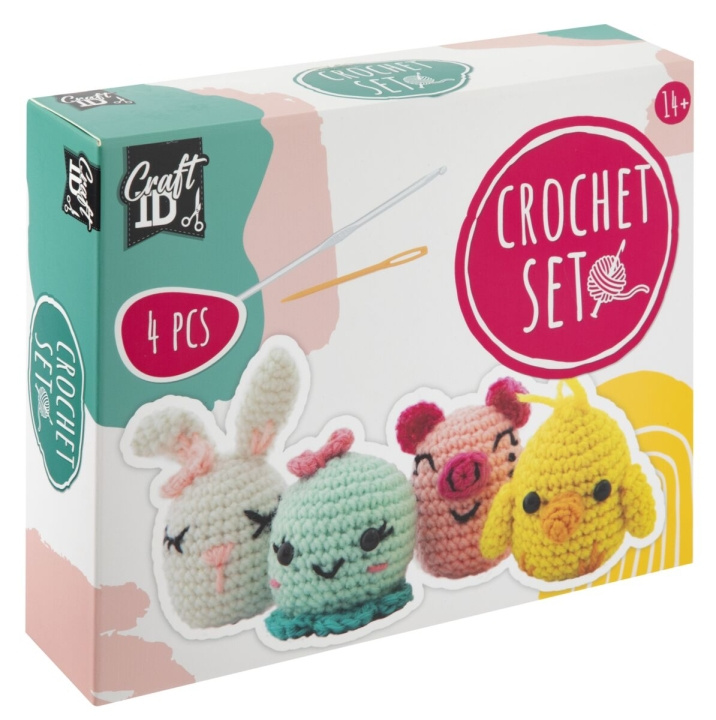 Craft ID Crochet kit animals - 4 pcs (CR1721/GE) in the group TOYS, KIDS & BABY PRODUCTS / Toys / Figures, Miniatures & accessories at TP E-commerce Nordic AB (D31470)