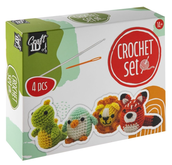 Craft ID Crochet kit animals - 4 pcs (CR1720/GE) in the group TOYS, KIDS & BABY PRODUCTS / Toys / Figures, Miniatures & accessories at TP E-commerce Nordic AB (D31471)