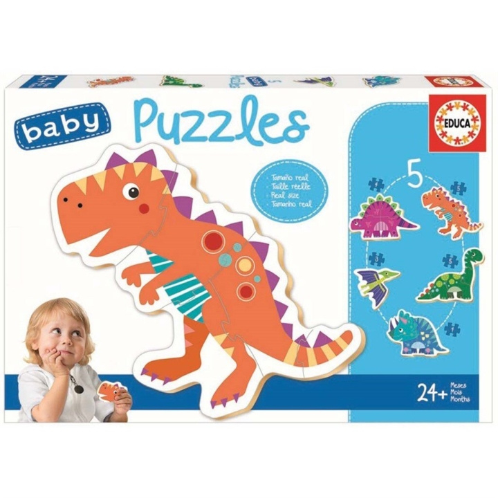 Educa Baby Puzzles 5 pcs Dinosaurs (80-18873) in the group TOYS, KIDS & BABY PRODUCTS / Toys / Kids puzzle at TP E-commerce Nordic AB (D31528)
