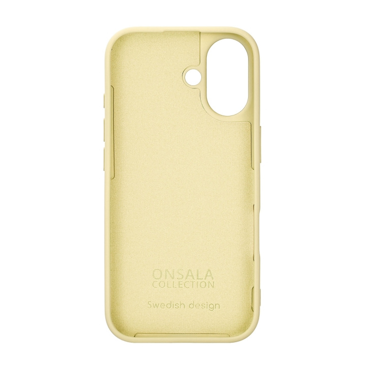 Onsala Phone Case with Silicone Feel Lemon - iPhone 17 in the group SMARTPHONE & TABLETS / Phone cases / Apple / iPhone 17 at TP E-commerce Nordic AB (D31770)