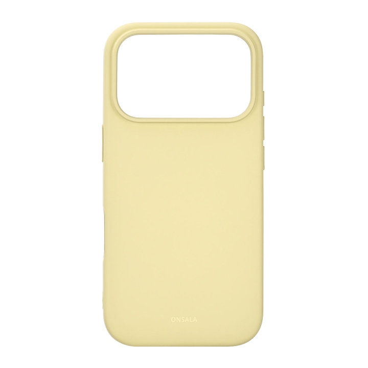 Onsala Phone Case with Silicone Feel Lemon - iPhone 17 Pro in the group SMARTPHONE & TABLETS / Phone cases / Apple / iPhone 17 at TP E-commerce Nordic AB (D31771)