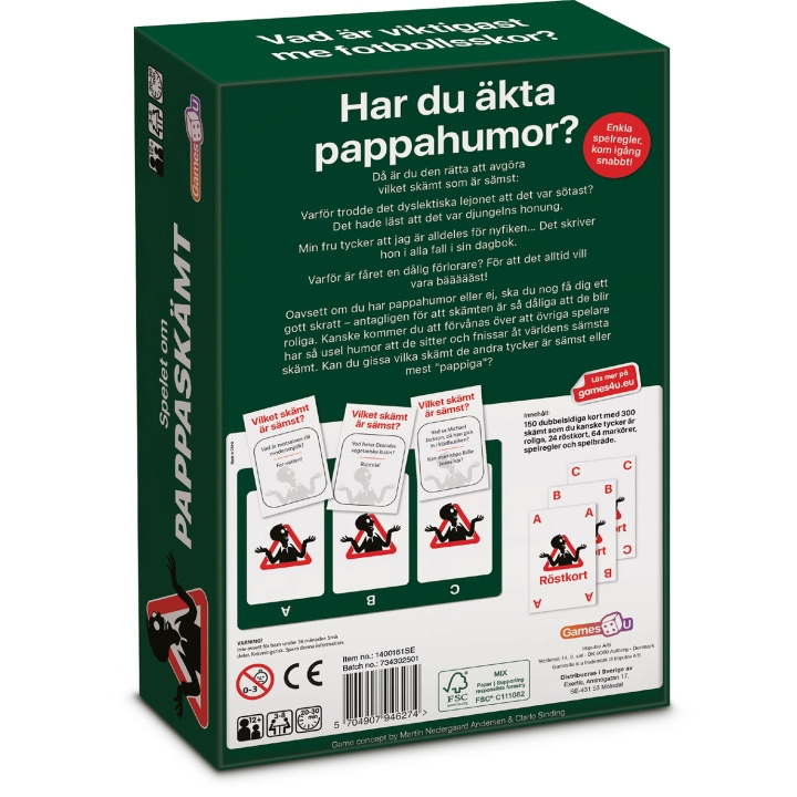 Games4U Party Game Pappaskämt/Dad Jokes (SE) in the group TOYS, KIDS & BABY PRODUCTS / Games / Board games at TP E-commerce Nordic AB (D31892)