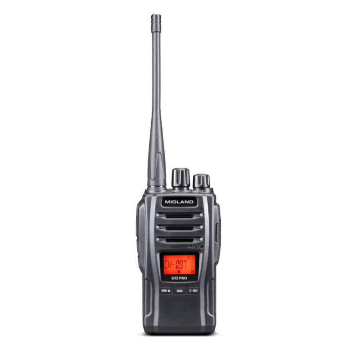 Midland Walkie Talkie G13 Pro Black in the group Sport, leisure & Hobby / Outdoor recreation / Walkie-talkies at TP E-commerce Nordic AB (D31986)