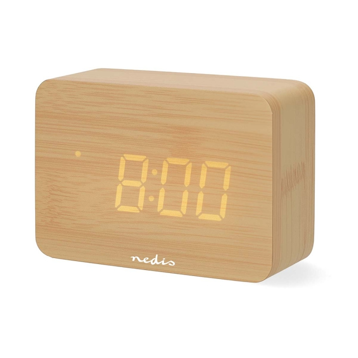 Nedis Digital Desk Alarm Clock | LED | Backlight | Snooze function | Date display | Indoor temperature | Wood in the group HOME, HOUSEHOLD & GARDEN / Watches & Counters / Alarmclocks at TP E-commerce Nordic AB (D31997)