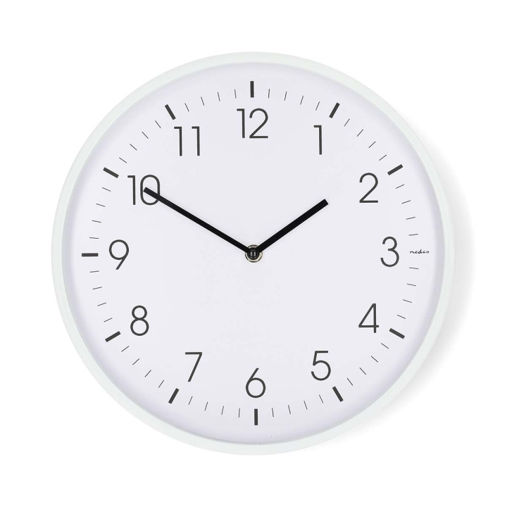 Nedis Wall Clock | Diameter: 300 mm | Plastic | Silent movement | White in the group HOME, HOUSEHOLD & GARDEN / Watches & Counters / Wall clocks at TP E-commerce Nordic AB (D31999)