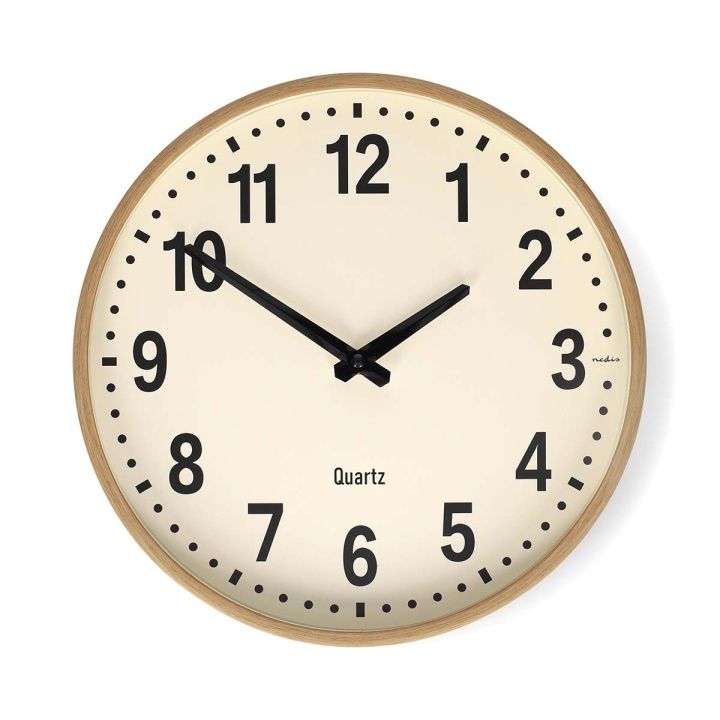 Nedis Wall Clock | Diameter: 300 mm | Wood | Silent movement | Wood in the group HOME, HOUSEHOLD & GARDEN / Watches & Counters / Wall clocks at TP E-commerce Nordic AB (D32000)