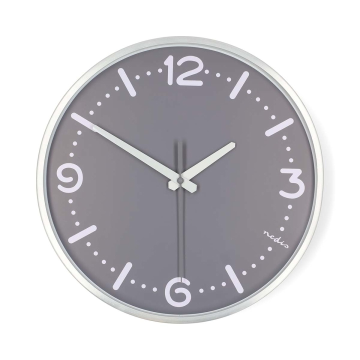 Nedis Wall Clock | Diameter: 300 mm | Aluminium | Silent movement | Metal in the group HOME, HOUSEHOLD & GARDEN / Watches & Counters / Wall clocks at TP E-commerce Nordic AB (D32001)