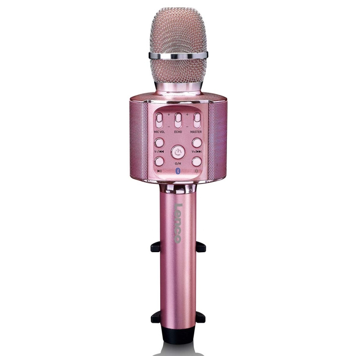 Lenco Bluetooth® Karaoke microphone with speaker & lighting Pink in the group HOME ELECTRONICS / Audio & Picture / Handheld Microphones at TP E-commerce Nordic AB (D32017)