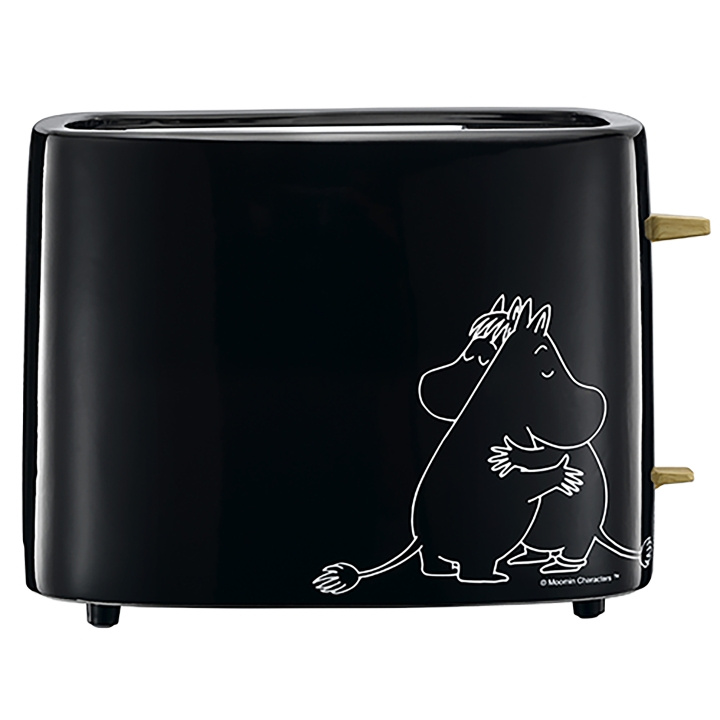 Moomin Ceramic toaster 2 slices black 875W in the group HOME, HOUSEHOLD & GARDEN / Household appliances / Toasters & Bread grills / Toasters at TP E-commerce Nordic AB (D32068)