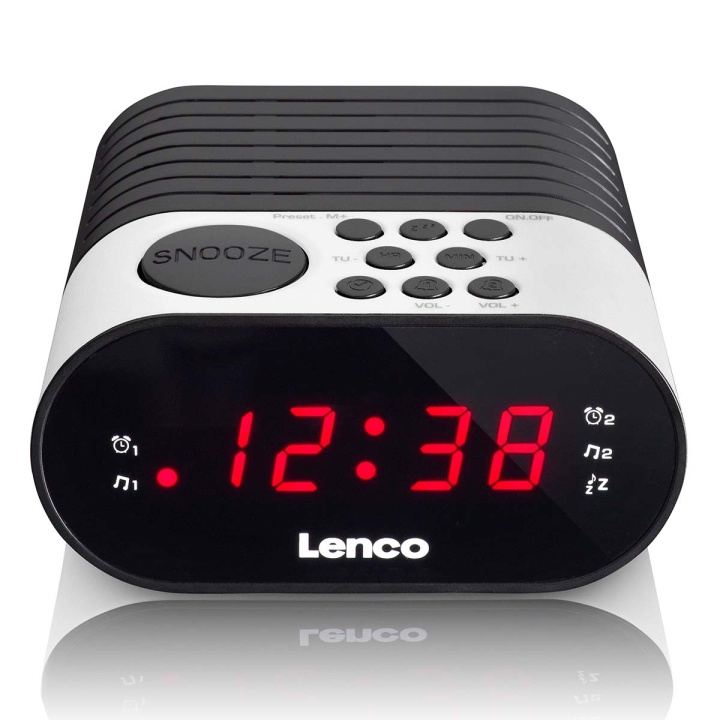 Lenco Clock radio White in the group HOME ELECTRONICS / Audio & Picture / Home cinema, Hifi & Portable / Radio & Alarm clocks / Clock radio at TP E-commerce Nordic AB (D32170)