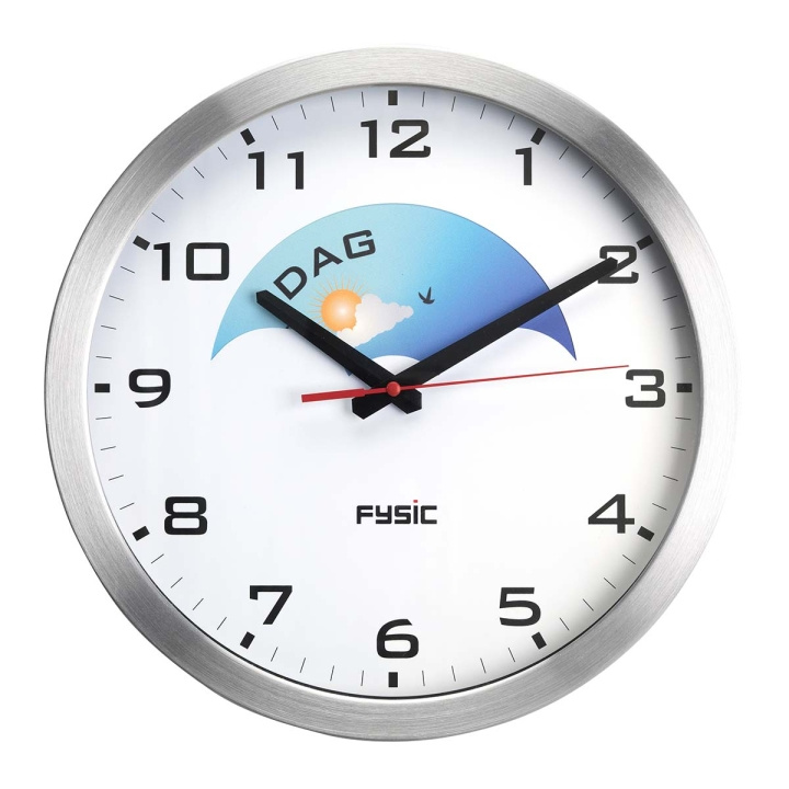 Fysic Analogue dementia clock aluminium in the group HOME, HOUSEHOLD & GARDEN / Watches & Counters / Wall clocks at TP E-commerce Nordic AB (D32242)