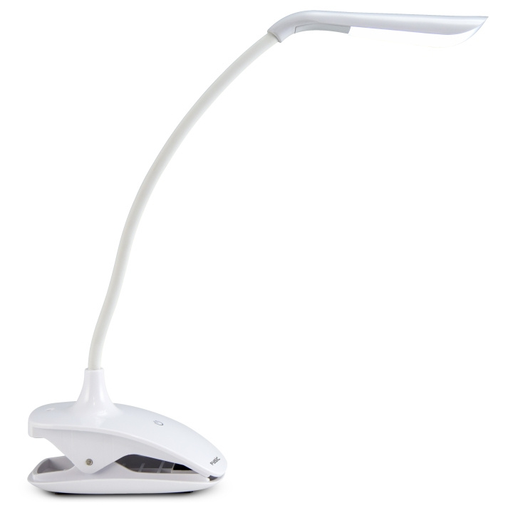 Fysic Rechargeable LED lamp with clamp White in the group HOME ELECTRONICS / Lighting / Table lamps at TP E-commerce Nordic AB (D32244)