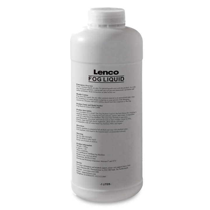 Lenco Universal smoke fluid for smoke machines 1L in the group Sport, leisure & Hobby / Fun stuff / Fun stuff at TP E-commerce Nordic AB (D32248)