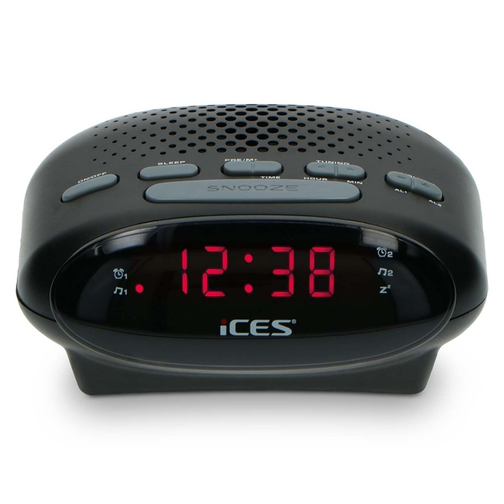 ICES Clock radio Black in the group HOME ELECTRONICS / Audio & Picture / Home cinema, Hifi & Portable / Radio & Alarm clocks / Clock radio at TP E-commerce Nordic AB (D32281)