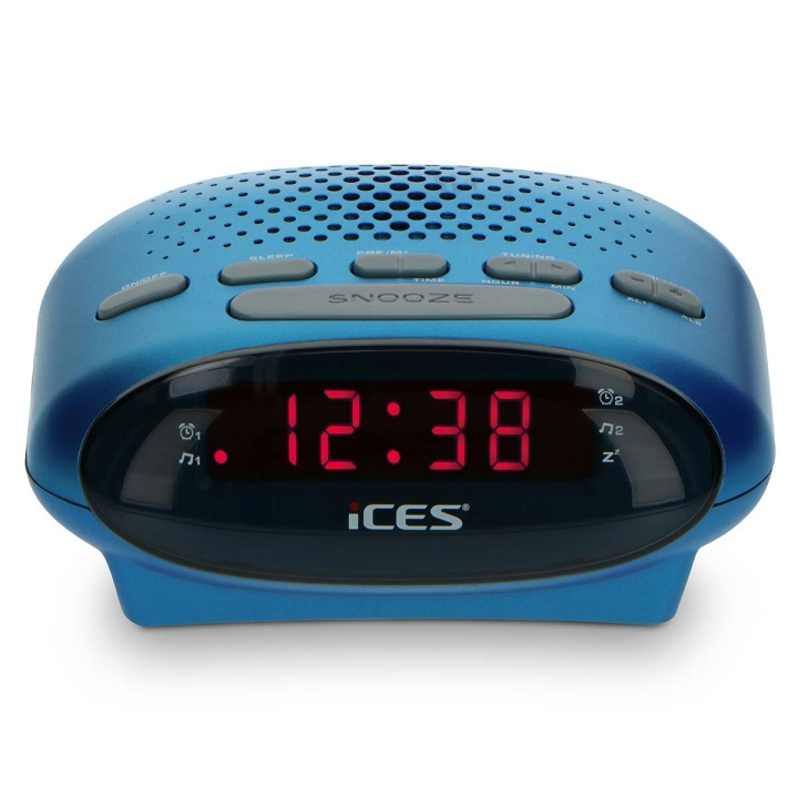 ICES Clock radio Blue in the group HOME ELECTRONICS / Audio & Picture / Home cinema, Hifi & Portable / Radio & Alarm clocks / Clock radio at TP E-commerce Nordic AB (D32282)