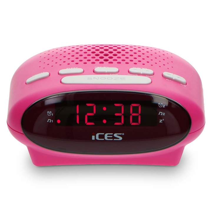 ICES Clock radio Pink in the group HOME ELECTRONICS / Audio & Picture / Home cinema, Hifi & Portable / Radio & Alarm clocks / Clock radio at TP E-commerce Nordic AB (D32283)