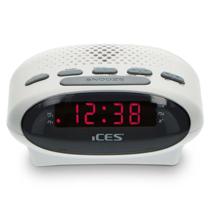 ICES Clock radio White in the group HOME ELECTRONICS / Audio & Picture / Home cinema, Hifi & Portable / Radio & Alarm clocks / Clock radio at TP E-commerce Nordic AB (D32284)