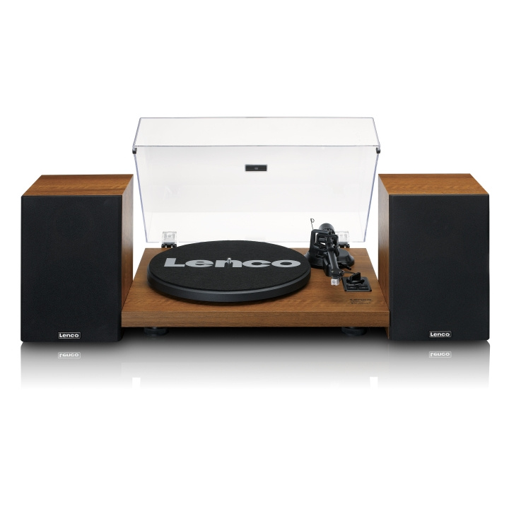 Lenco Record player with built-in amplifier and Bluetooth® plus 2 external speakers Wood in the group HOME ELECTRONICS / Audio & Picture / Home cinema, Hifi & Portable / Compact stereo & Record players at TP E-commerce Nordic AB (D32318)