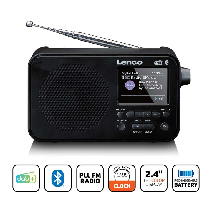 Lenco Portable DAB+ FM radio with Bluetooth® 2,4