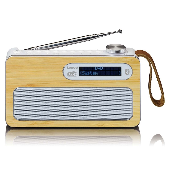 Lenco Portable DAB+/ FM radio with Bluetooth® Bamboo White in the group HOME ELECTRONICS / Audio & Picture / Home cinema, Hifi & Portable / Radio & Alarm clocks / Radio at TP E-commerce Nordic AB (D32361)