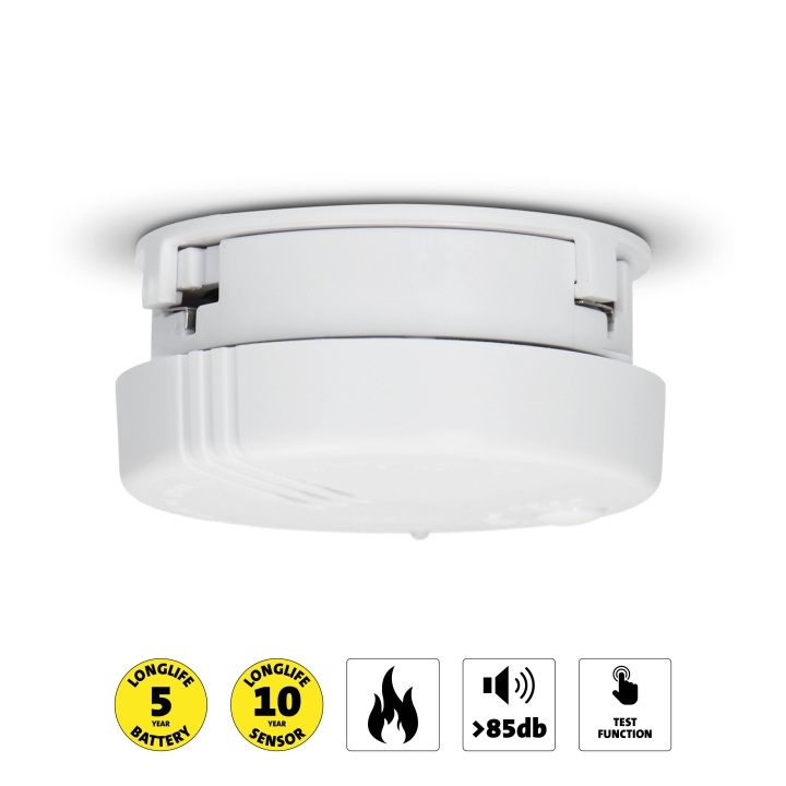 Alecto Mini smoke detector with 5 year battery, white in the group HOME, HOUSEHOLD & GARDEN / Alarm & Security / Fire, smoke, gas / Smoke alarms at TP E-commerce Nordic AB (D32372)